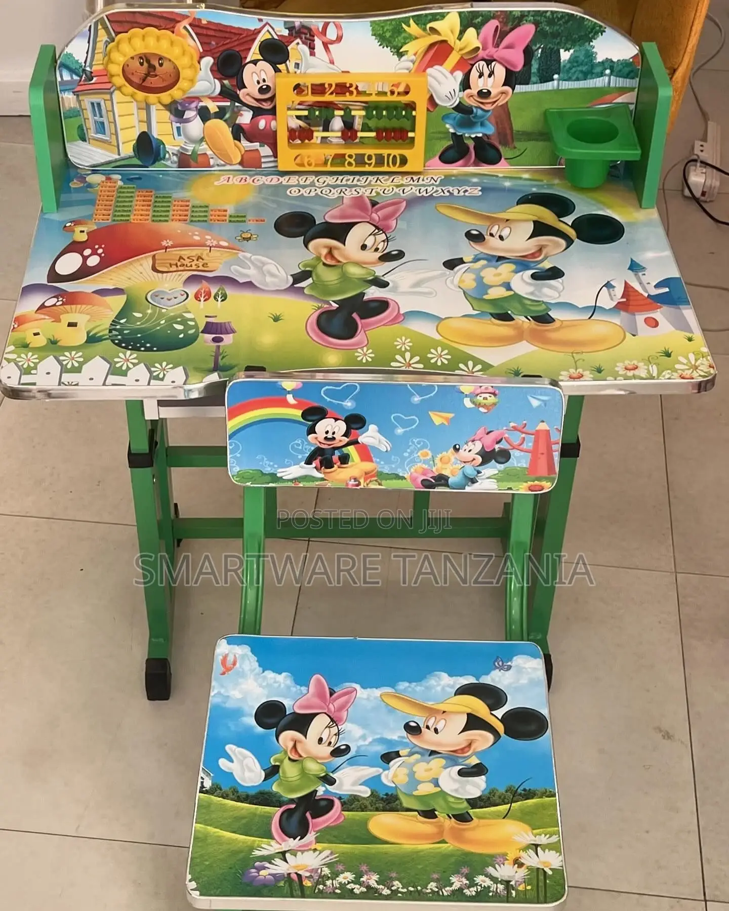 Study Table And Chair Set Height Adjustable Wooden Kids Desk