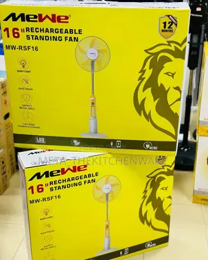 Mewe Rechargeable Standing Fan Size 16 Mw-Rsf16