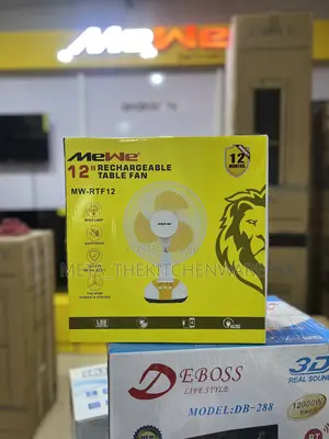 Mewe Rechargeable Table Fan Size 12 Mw-Rtf12