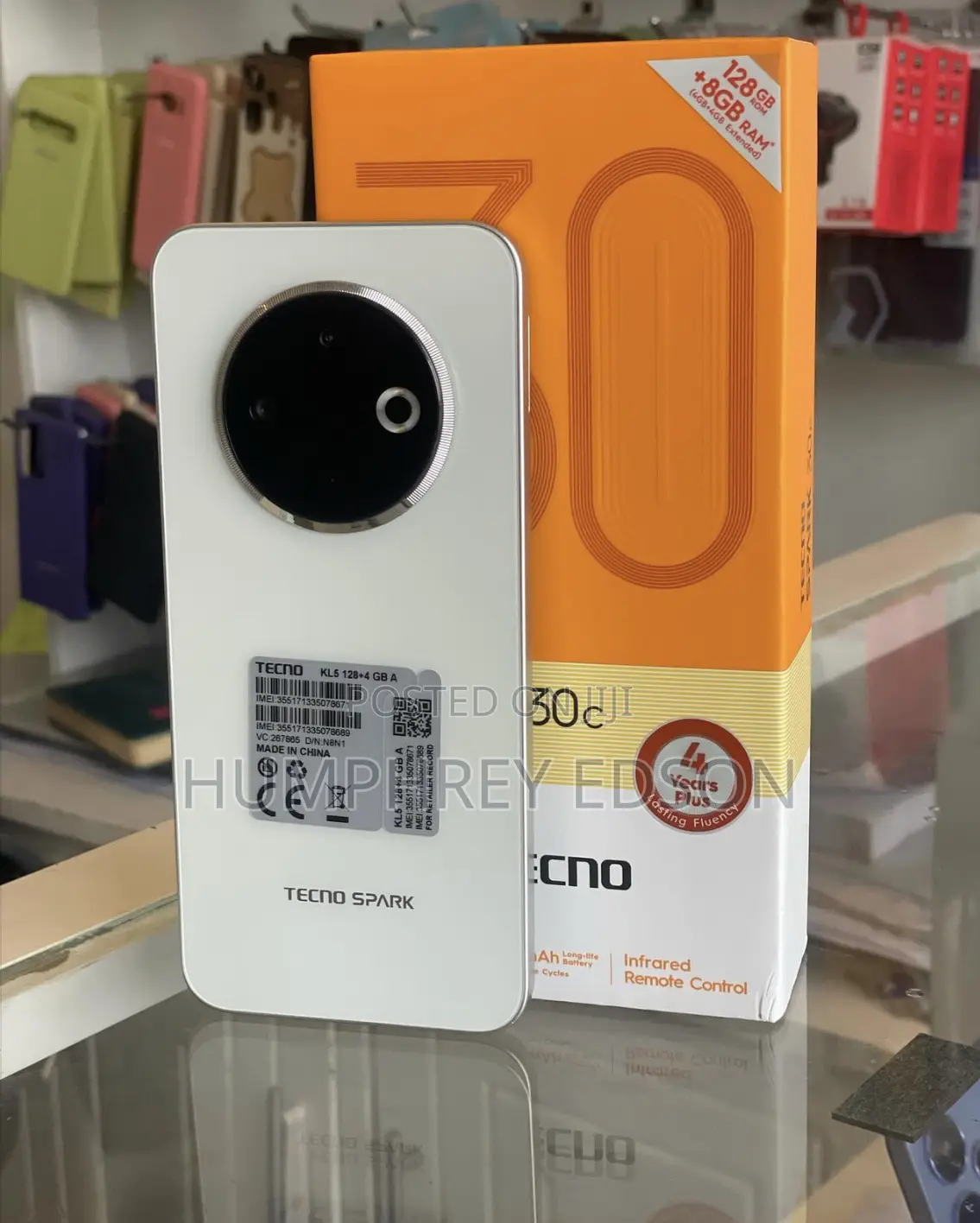 New Tecno Spark 30C 128 GB White