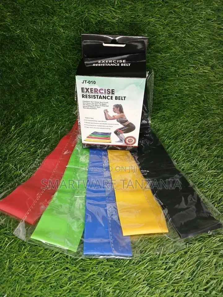 5 Color Body Building Yoga Stretch Resistance Bands Fitness