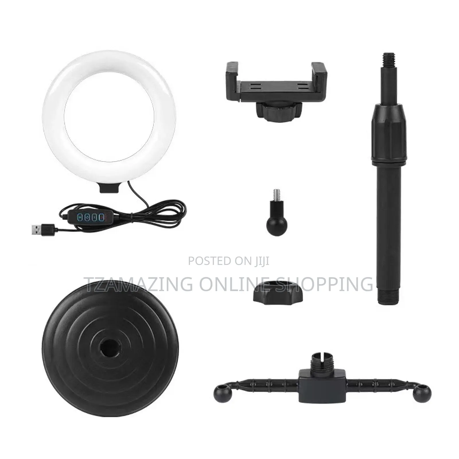 2 Phone Holder LED Ring Light
