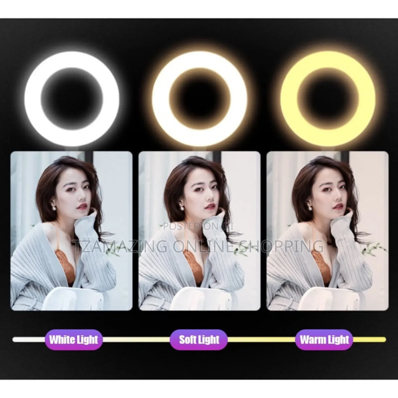 2 Phone Holder LED Ring Light