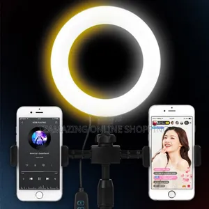 2 Phone Holder LED Ring Light