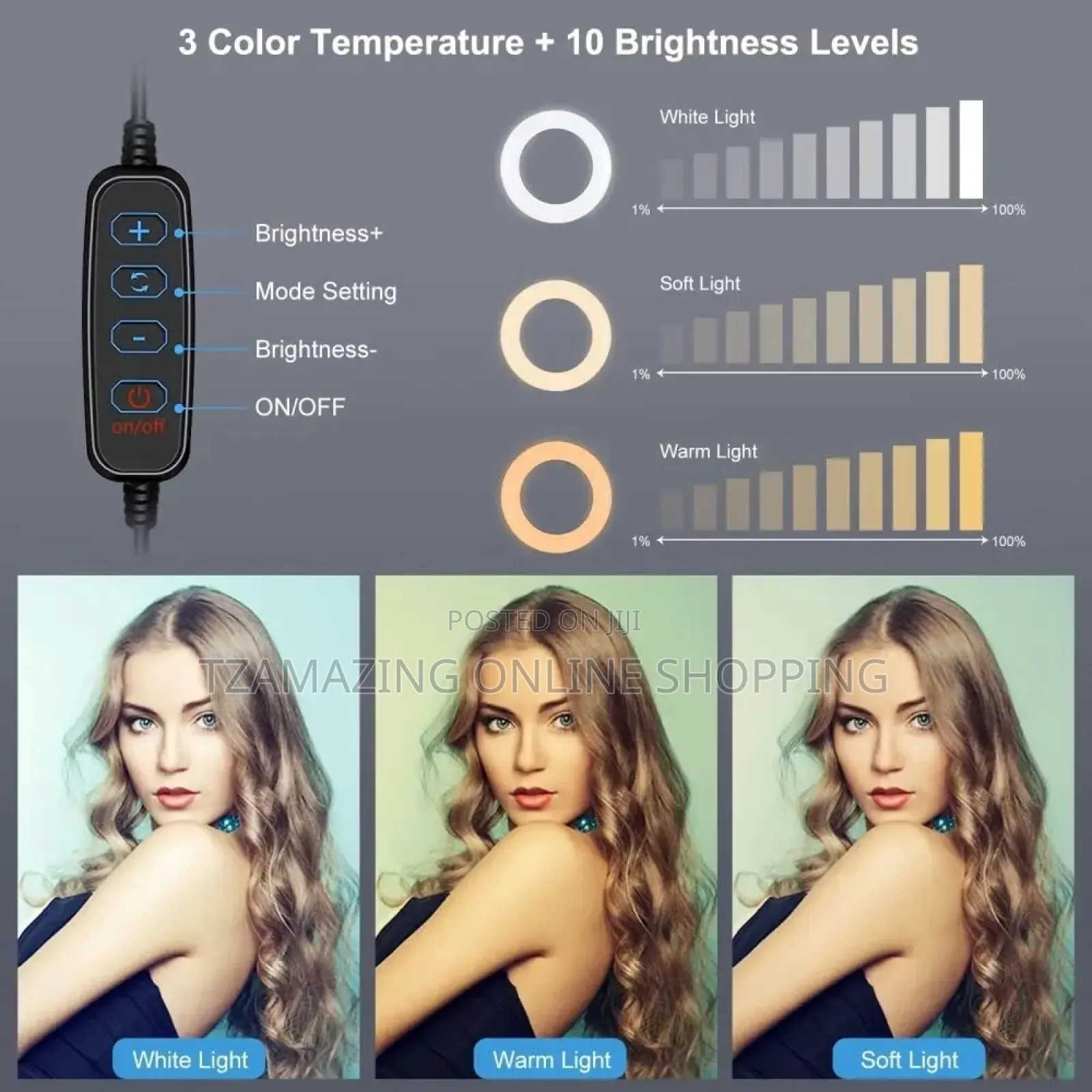 2 Phone Holder LED Ring Light