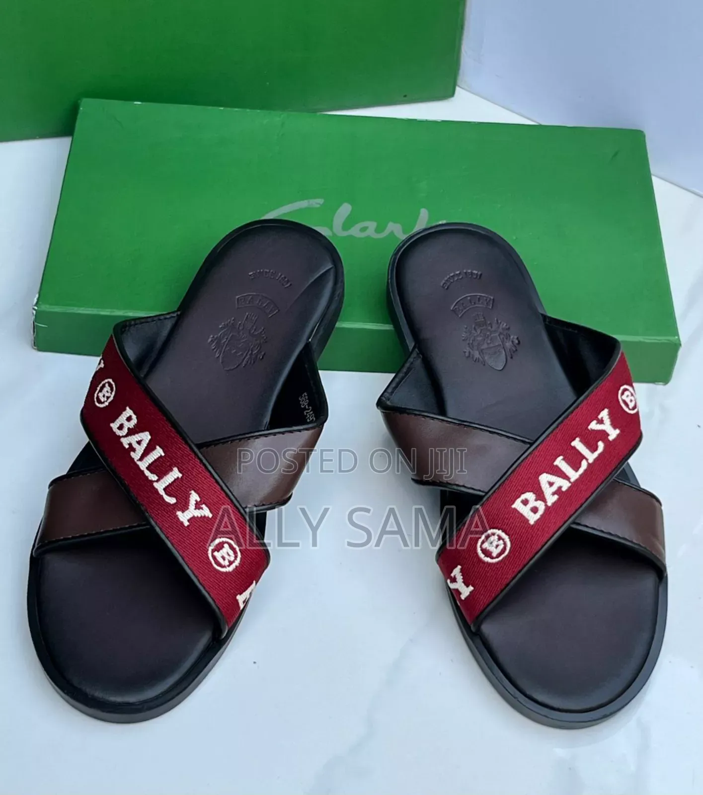 Mens Sandals Brand Bally Material Leather