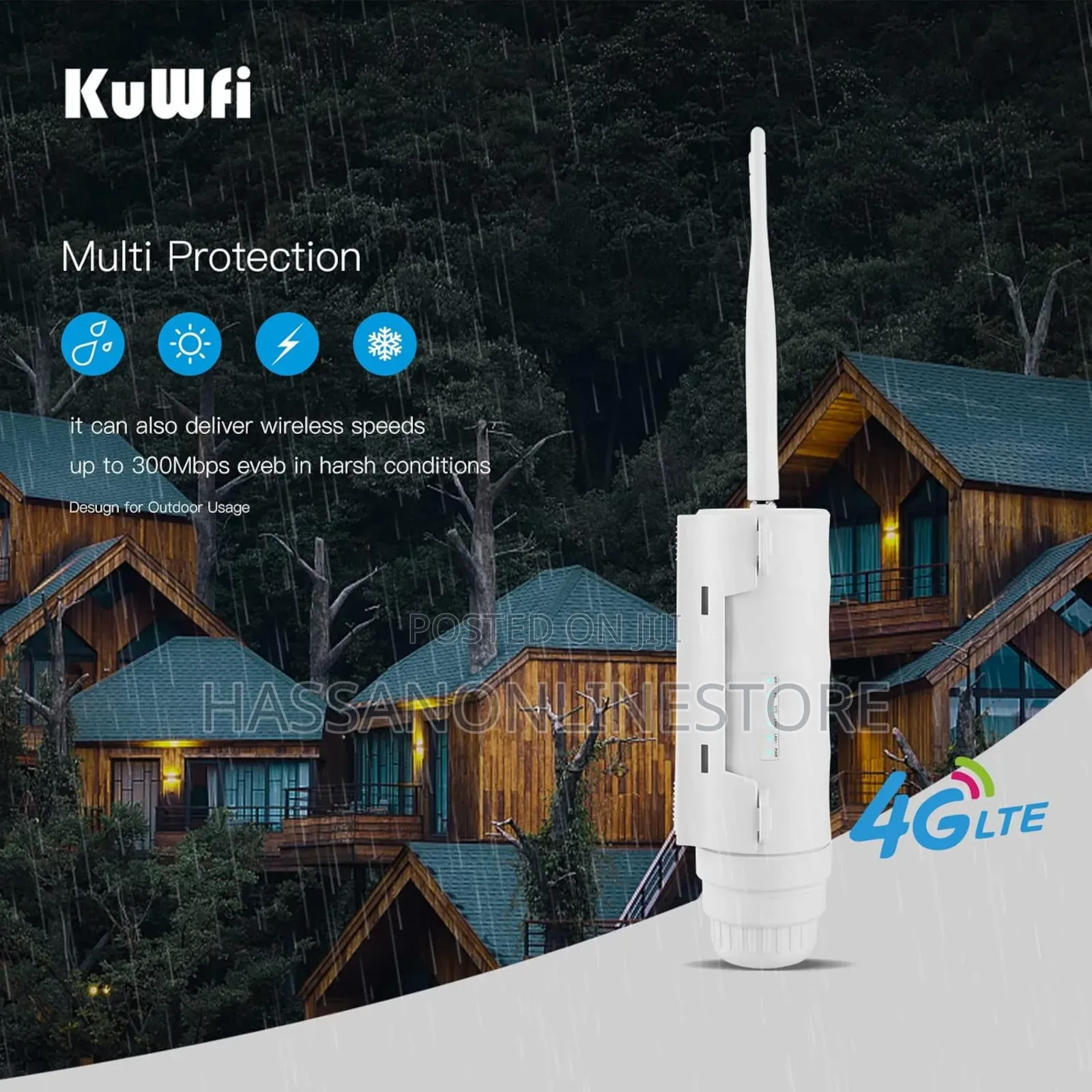 Kuwfi 4G LTE Outdoor Router With SIM Card Slot CPF909
