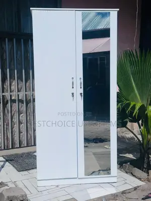 Mbao Ngumu Kabisa Milango Miwili Rangi Nyeupe