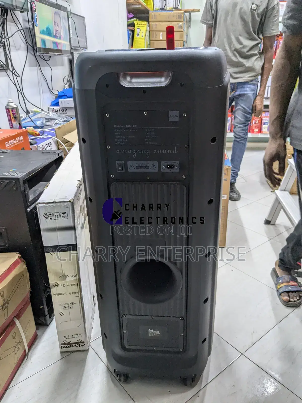 Brodu Rechargeable Double Speaker With Amplifier at Top
