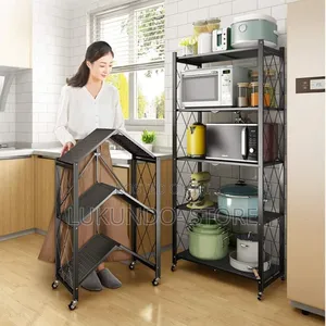 Folding Storage Rack 5 Layer Without Installation,