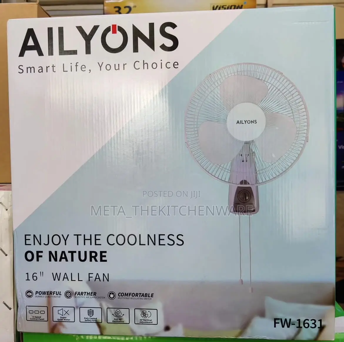 Ailyons Wall Mounted Fan Size 16