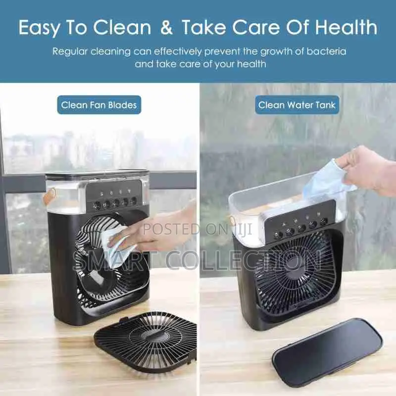 Table Fan With Evaporative Mist Air Cooler