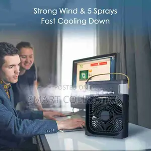 Table Fan With Evaporative Mist Air Cooler