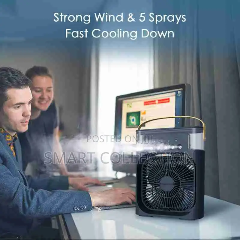 Table Fan With Evaporative Mist Air Cooler