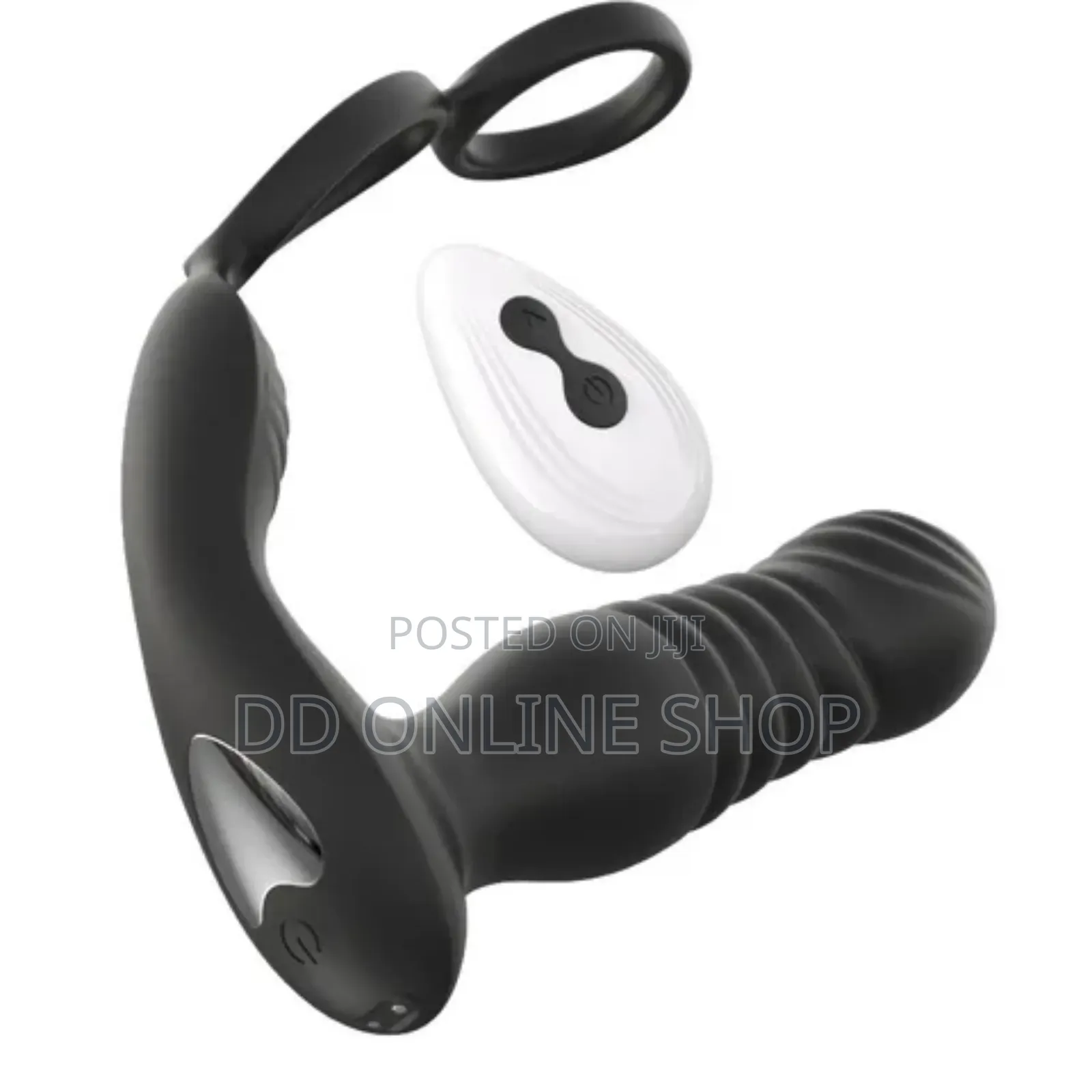 Double Ring Remote Control Telescopic Butt Anal Plug