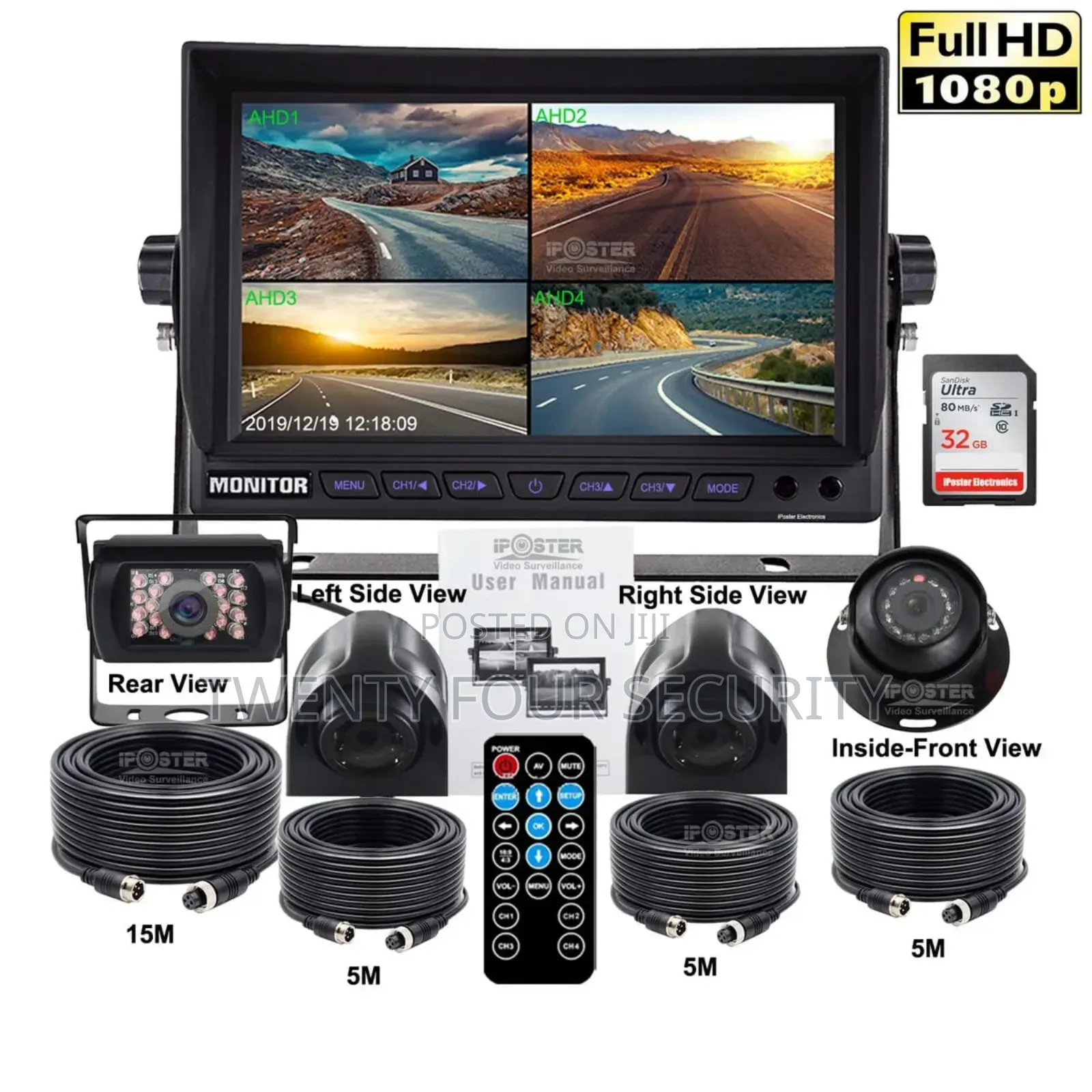 Vehicle CCTV Camera 4ch Kit