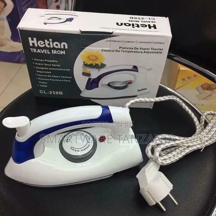 Travel Steam Iron, Folding Handle, 1600 W Ceramic Sole