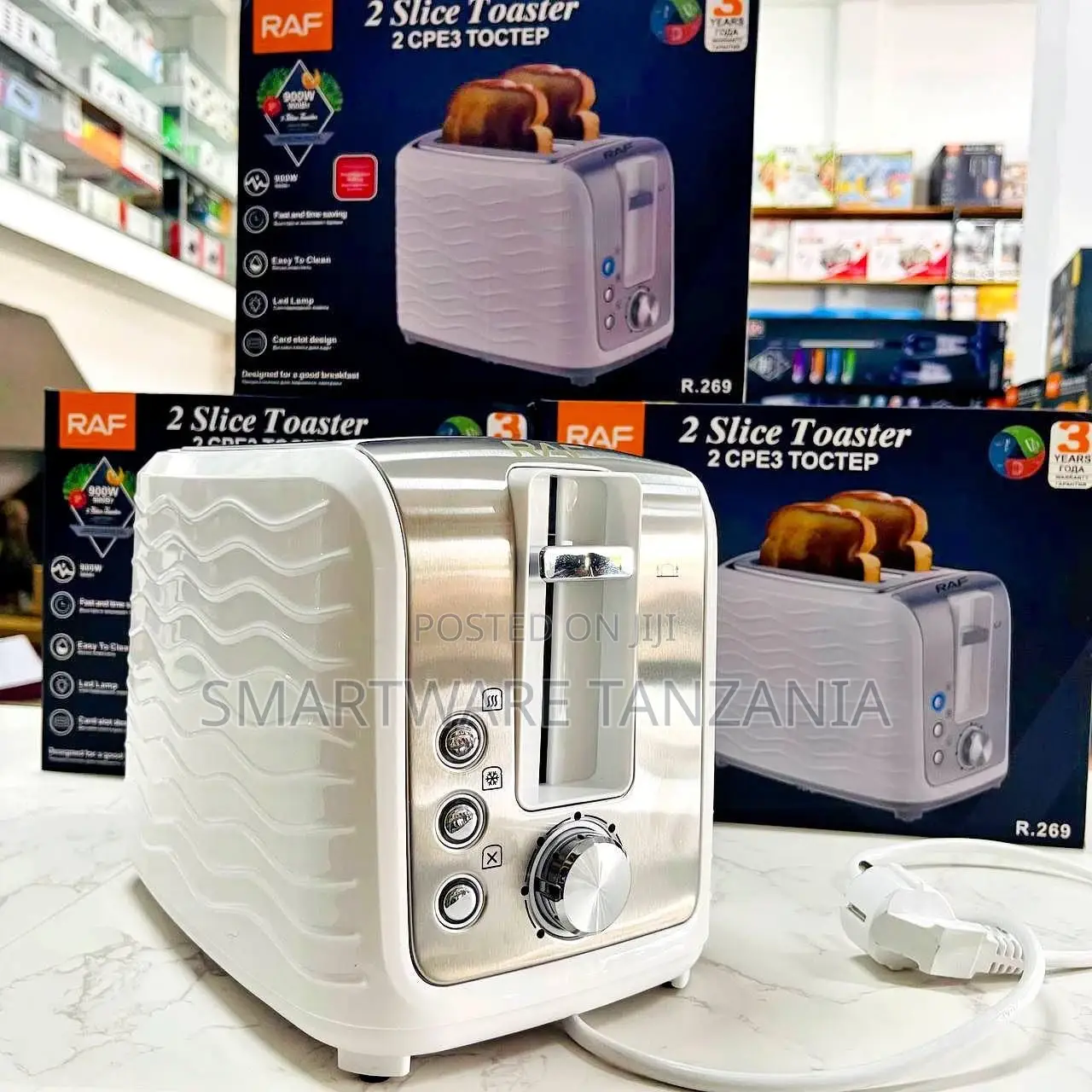 2-slice Pop-up Toaster | Dust Cover Slide Out Crumb Tray