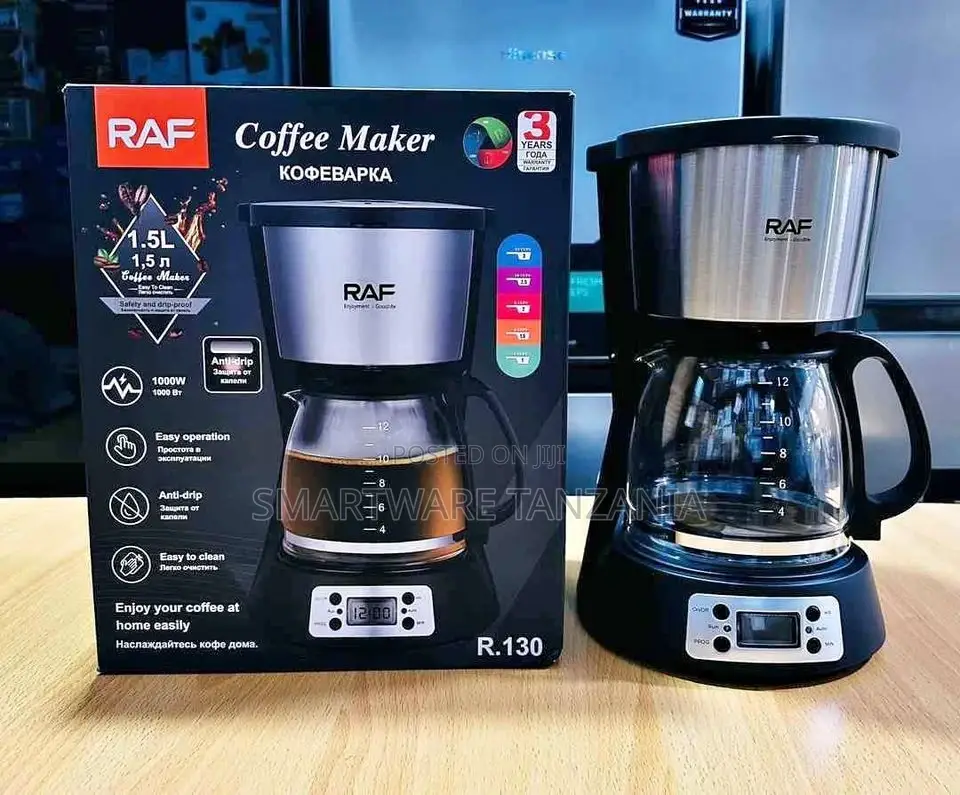 Auto Shut-off Coffee Machine, 2 Hours Keep Warm Glass Coffee