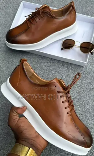 White Sole Leather Shoes