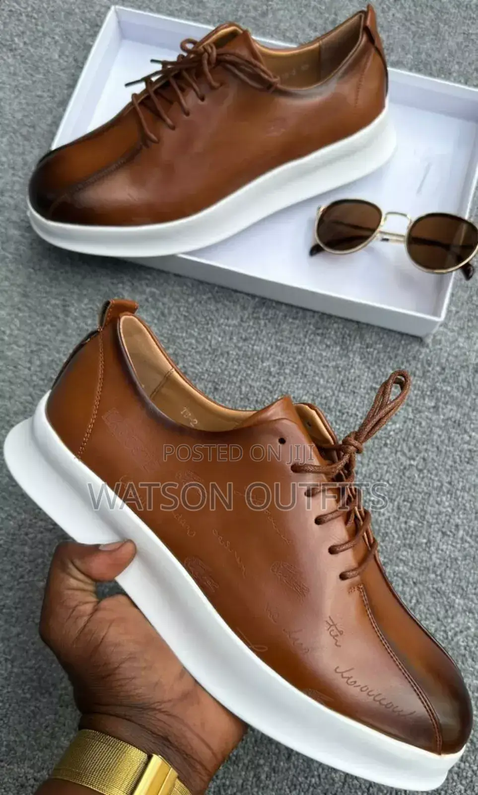 White Sole Leather Shoes