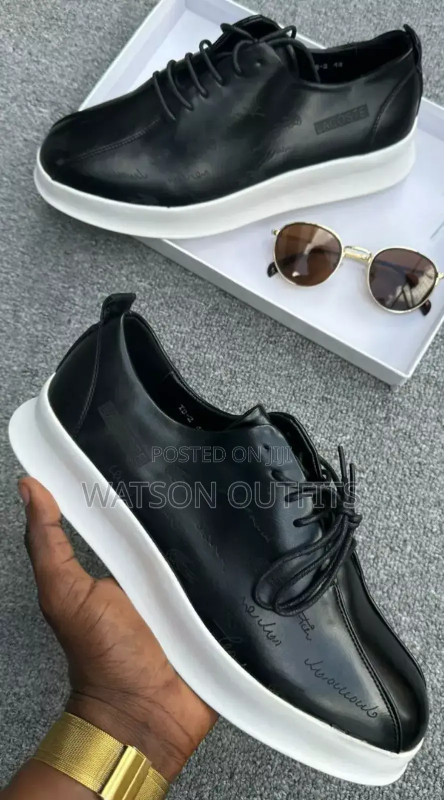 White Sole Leather Shoes