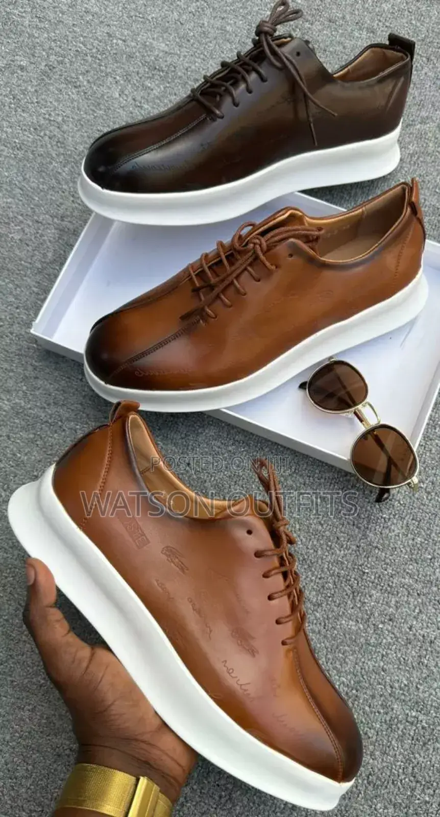 White Sole Leather Shoes