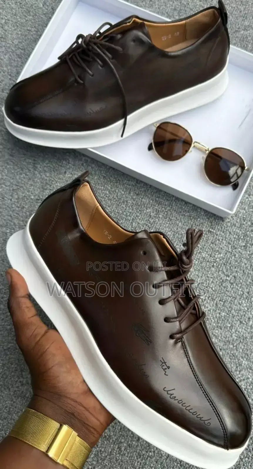 White Sole Leather Shoes