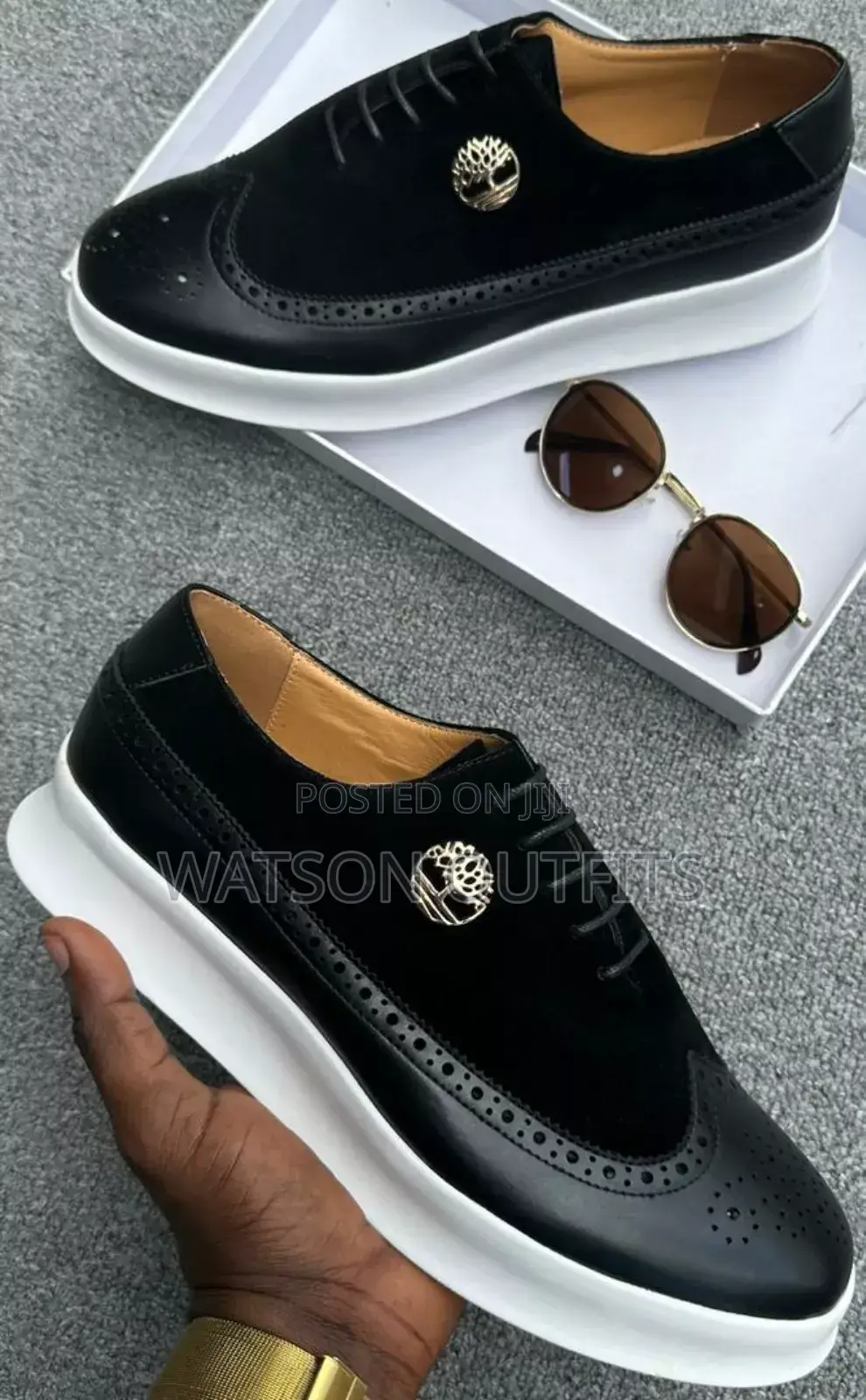 White Sole Leather Shoes