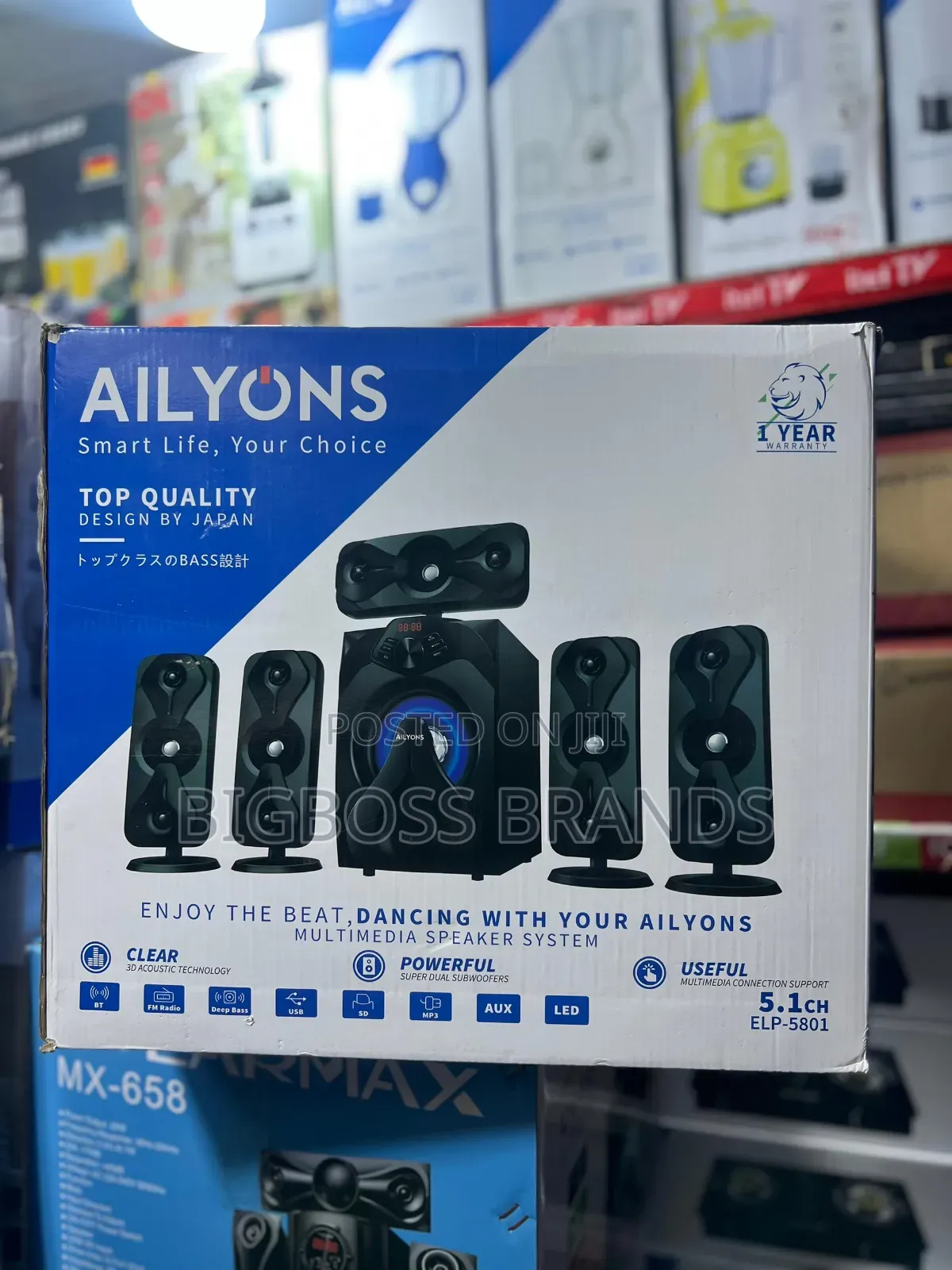 Ailyons Subwoofer 5 Speakers Elp 5801