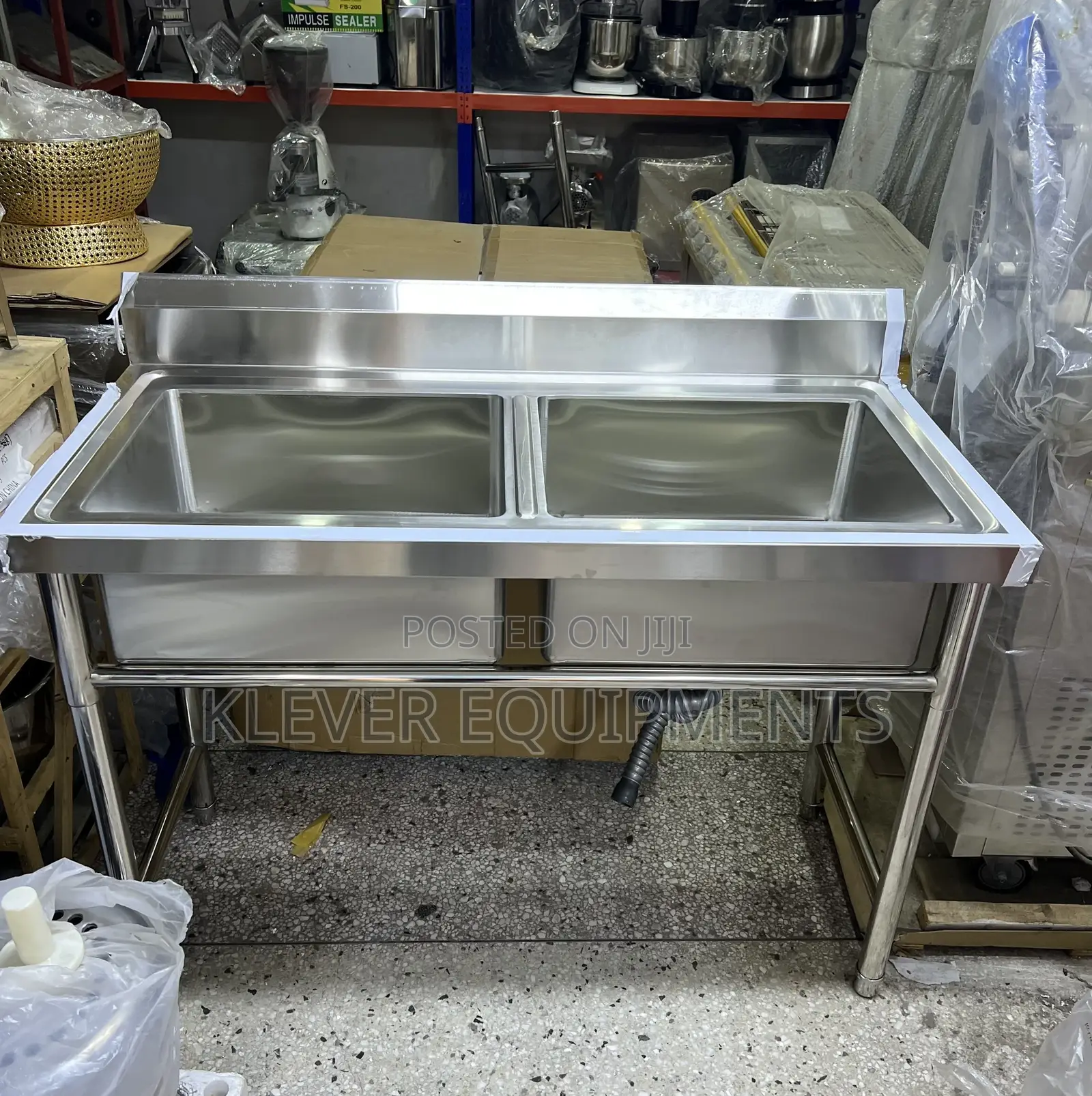 Stainless Steel Commercial Kitchen Double Bowl Sink