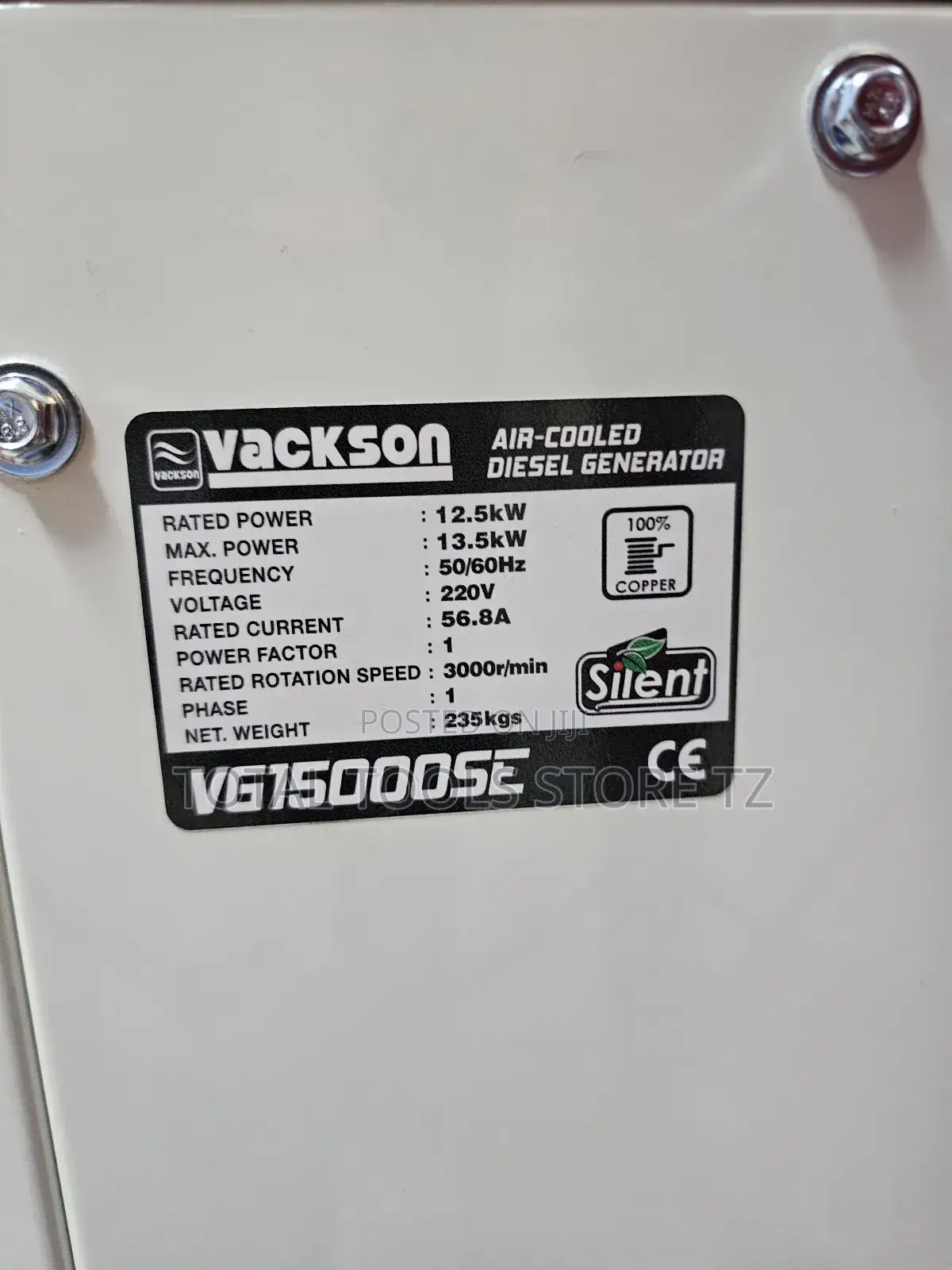 Vackson DIESEL Generator 13.5kw