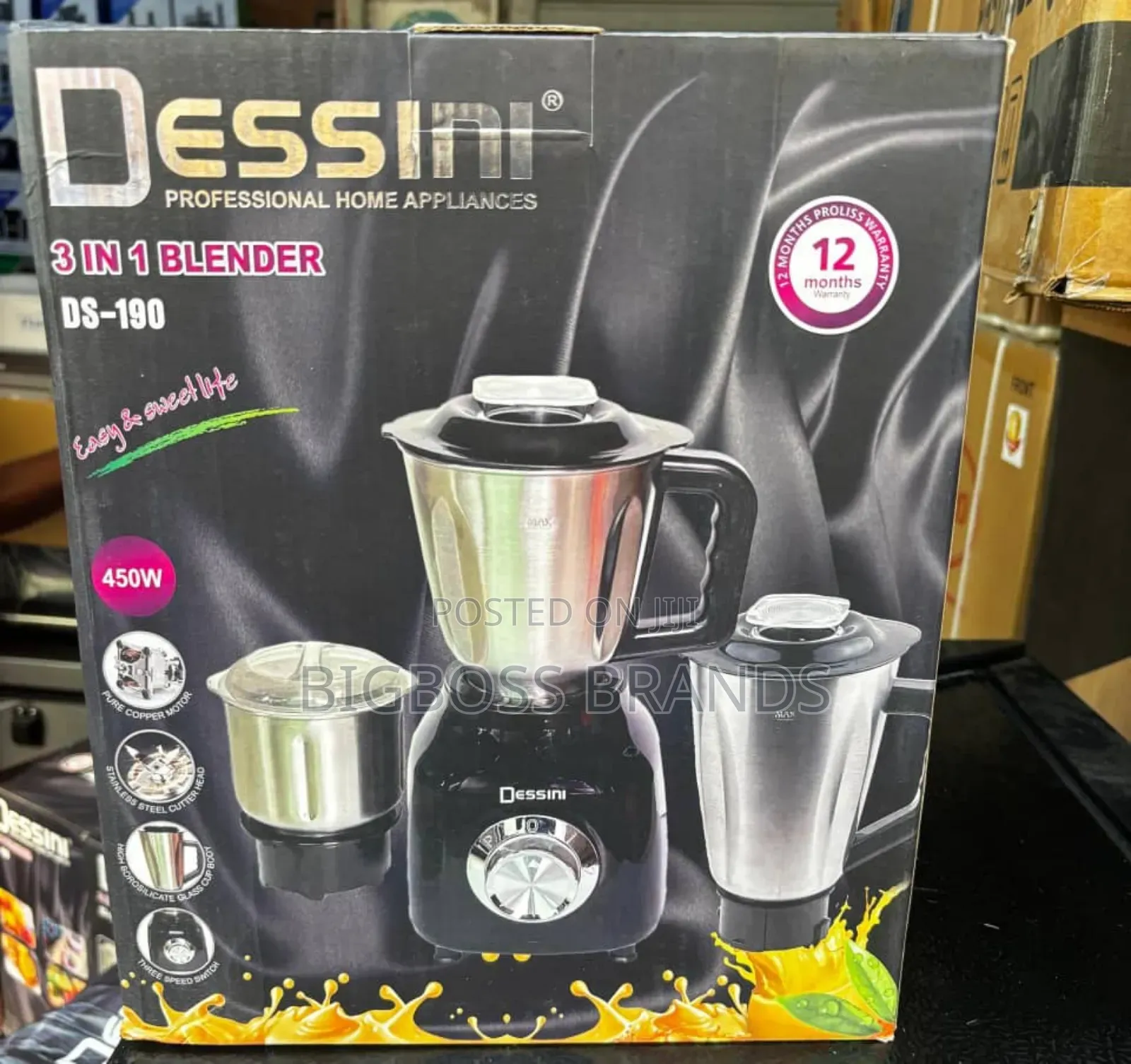 Dessini 3 in 1 Blender Stainless Steel Jug