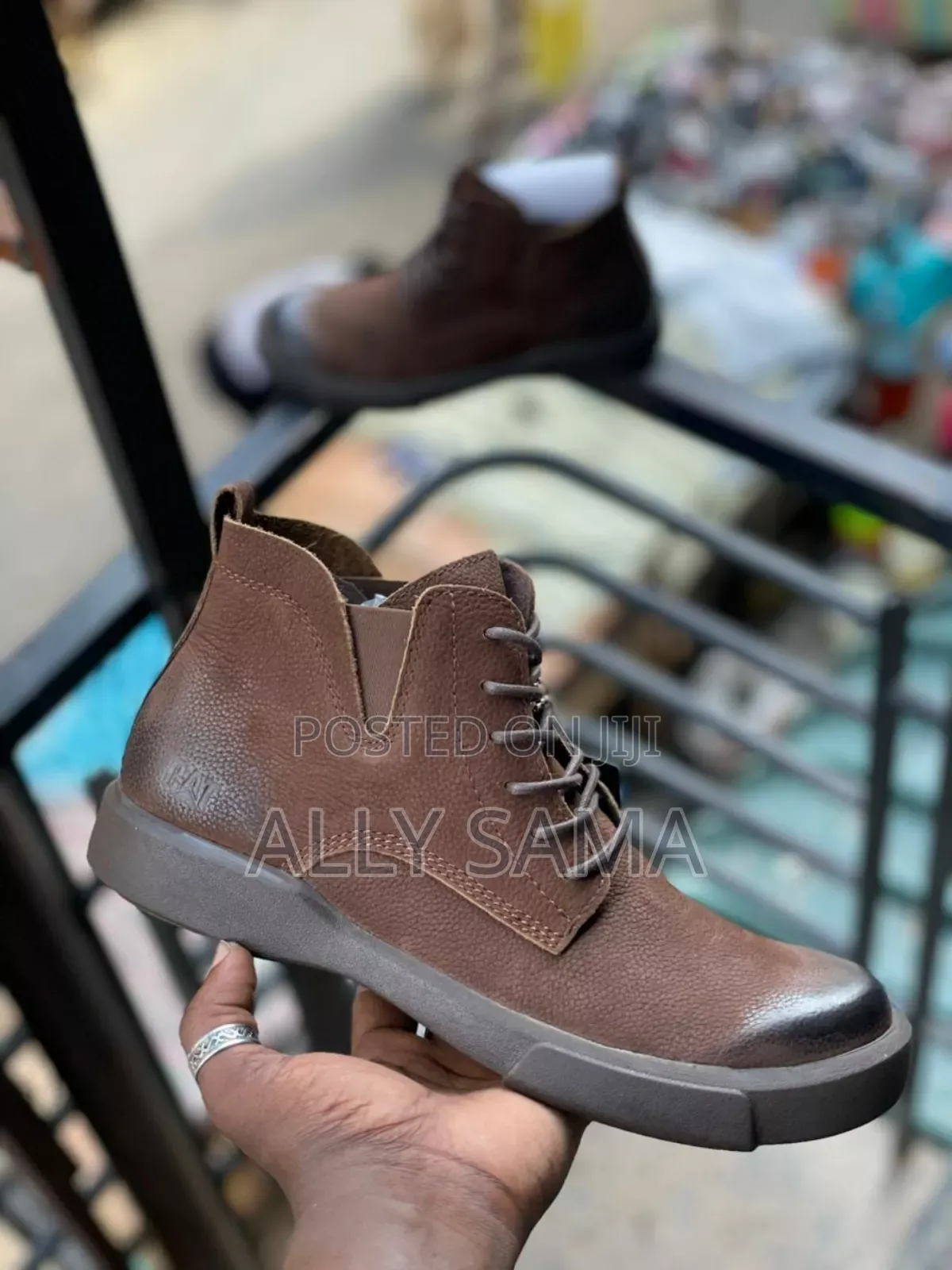 Mens Boots Caterppillar Material Leather