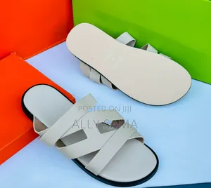 Mens Sandals HERMES Cream