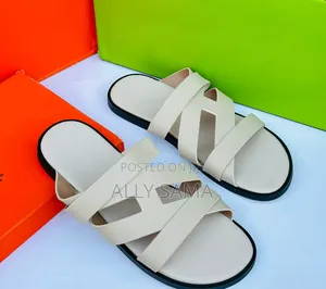 Mens Sandals HERMES Cream