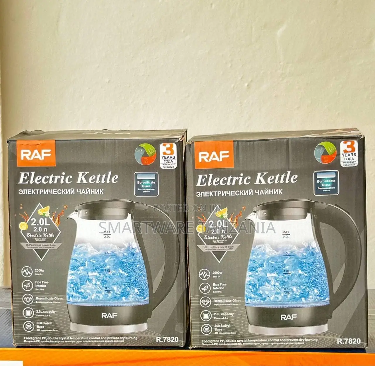 2L Electric Glass Kettle With 2000W Kitchen Appliances