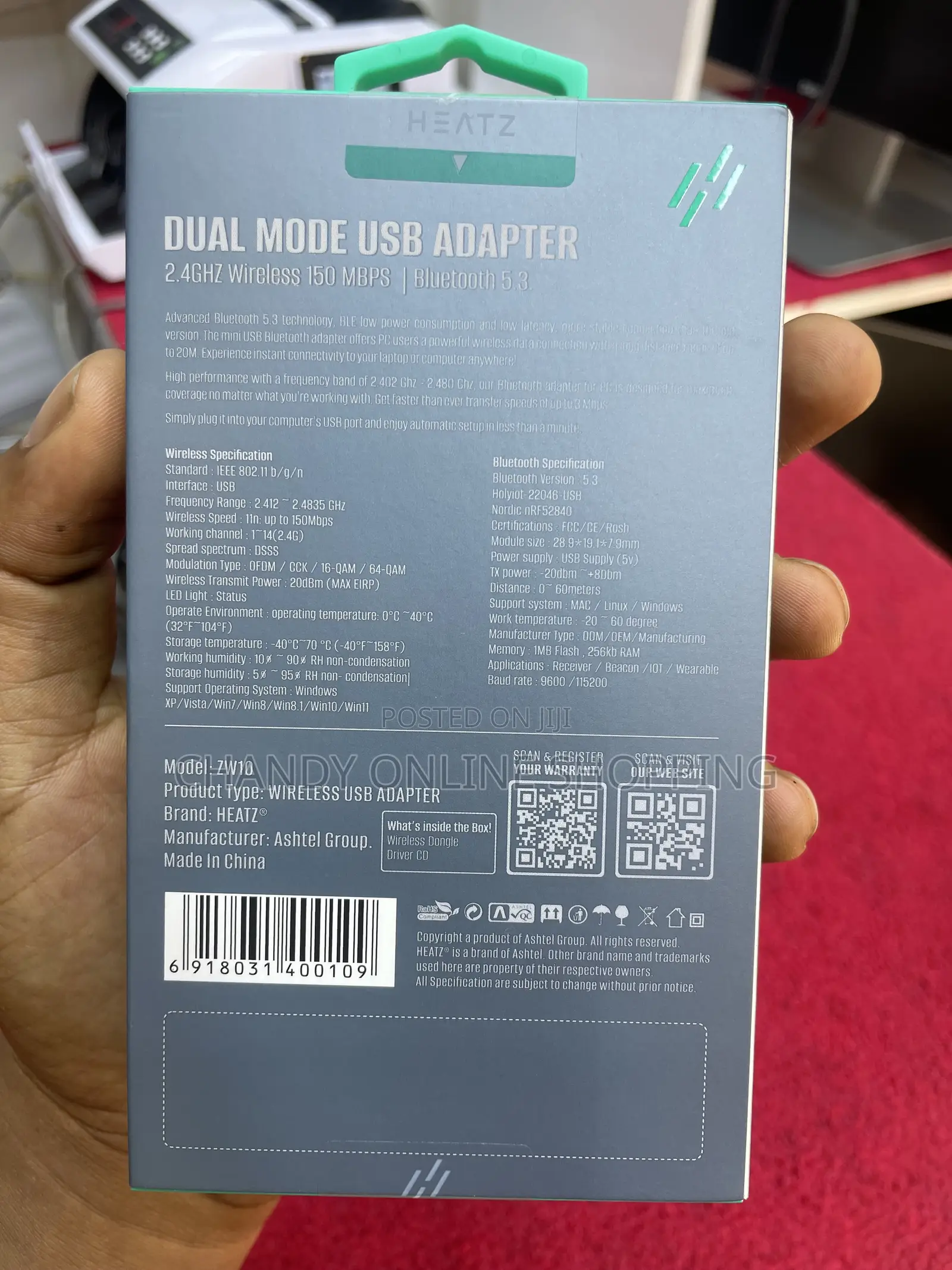 Wireless and Bluetooth USB Dongle