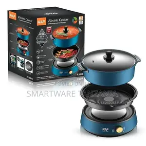 Electric Cooker 4L Non-stick Pan Cooking Hot Pot Glass Lid
