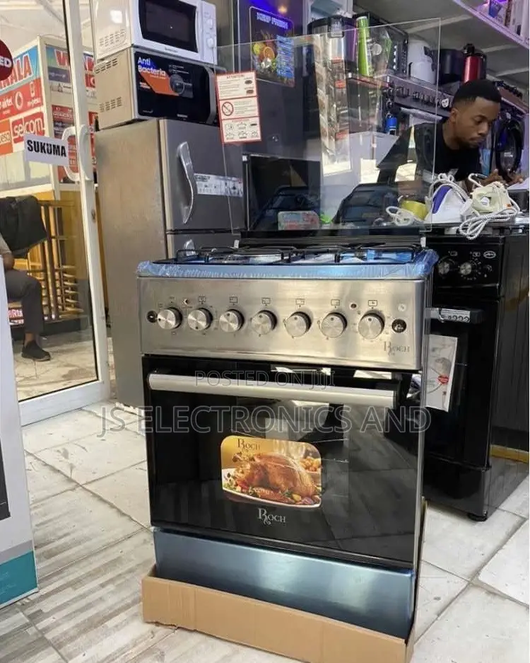 Roch 60*60 Plat3 Gas Na Plat1 Umeme Pia Kuna Oven
