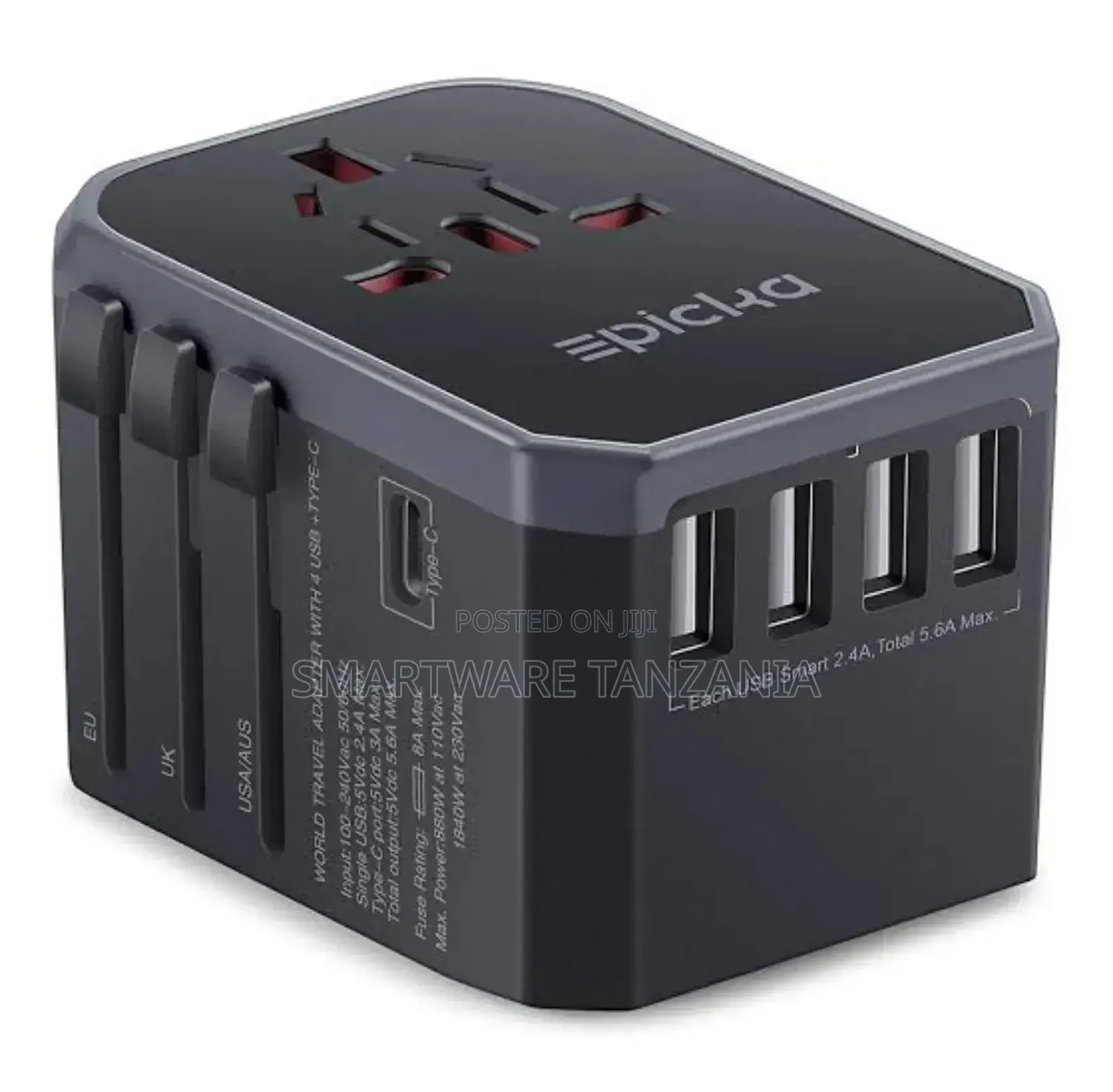 Powerology 65W PD Universal Multi-port Travel Adapter