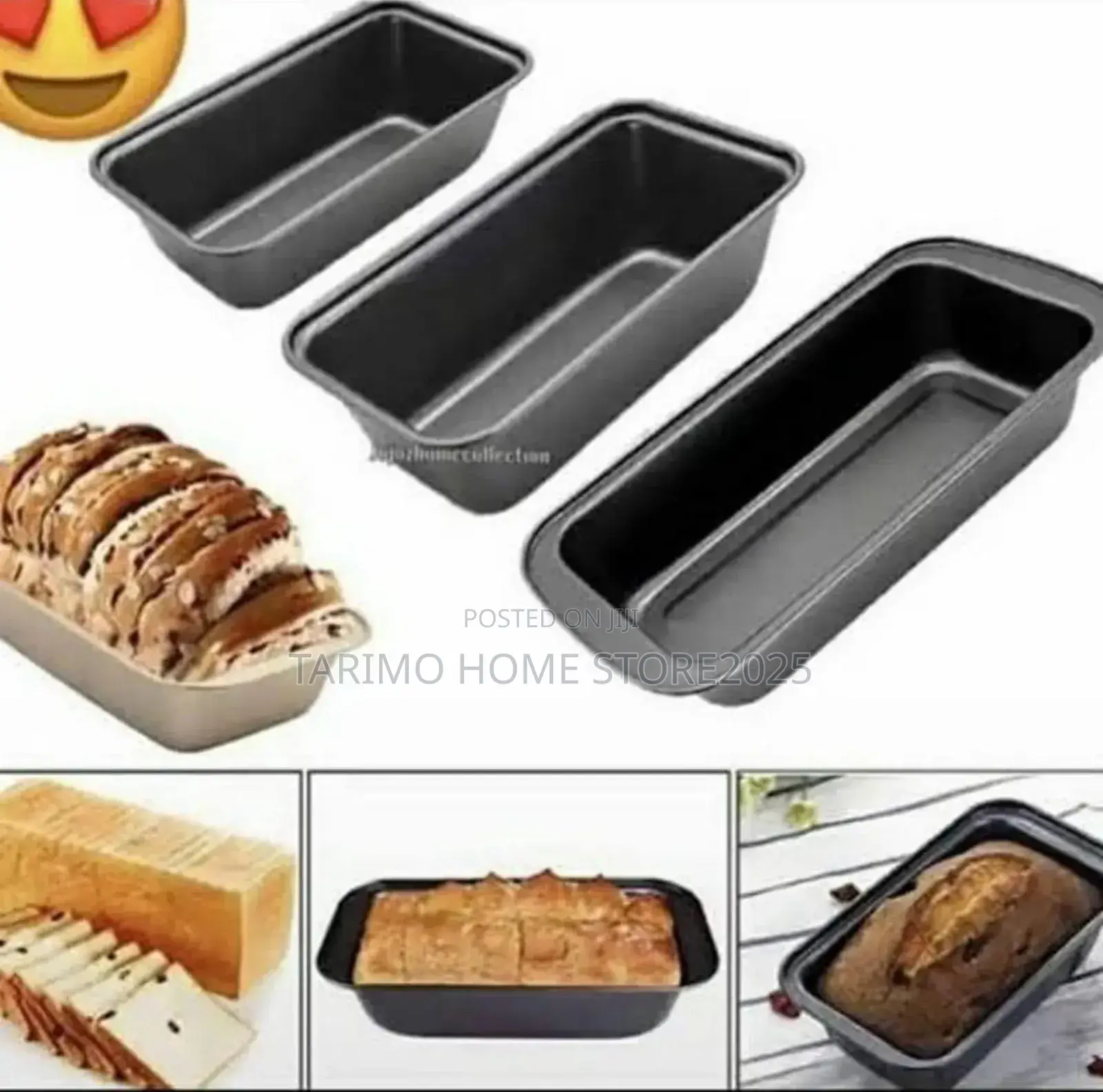 *Cake Loaf Baking Tin Set 3pcs 