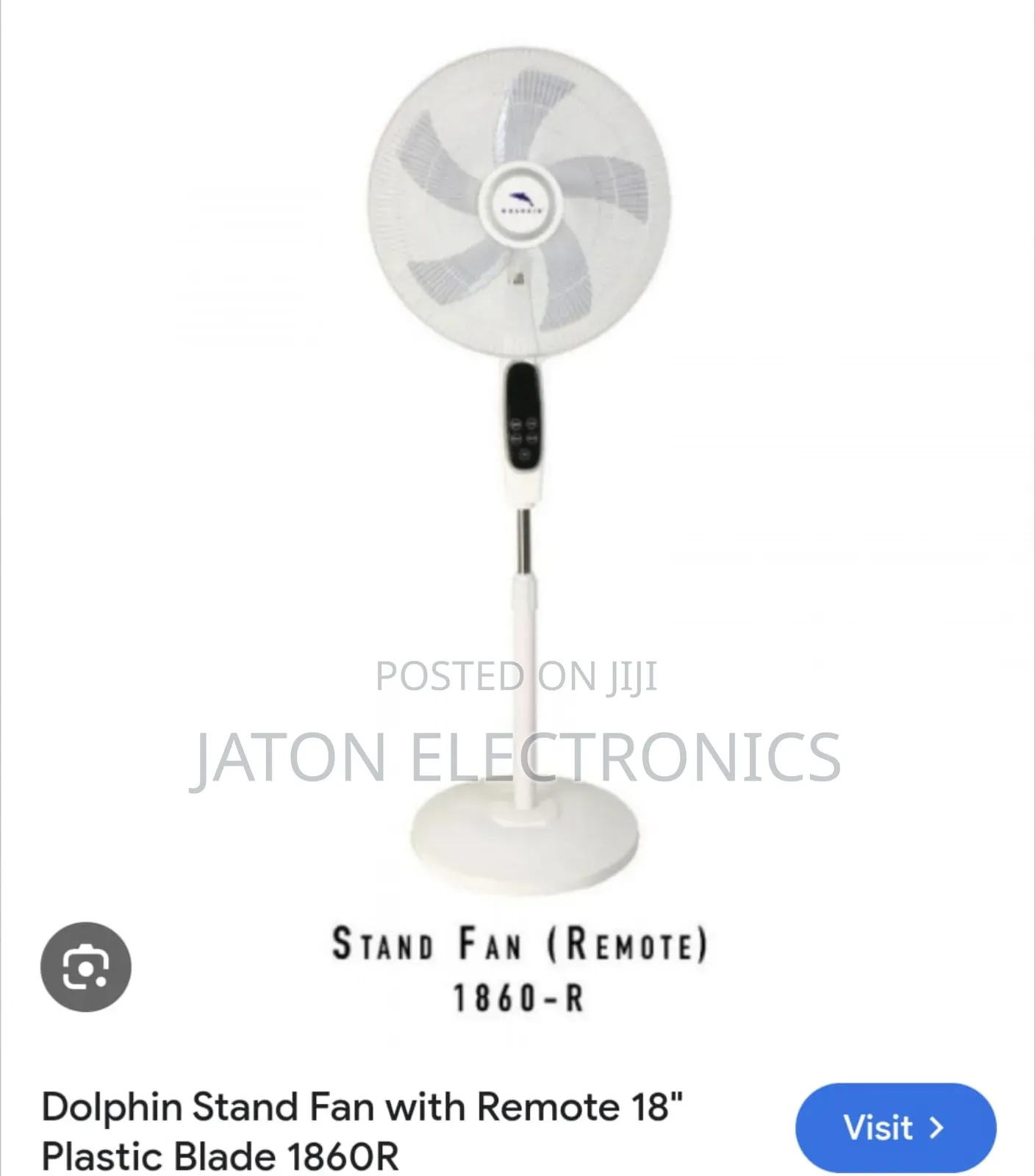 Dolphin Stand Fan With Remote Control