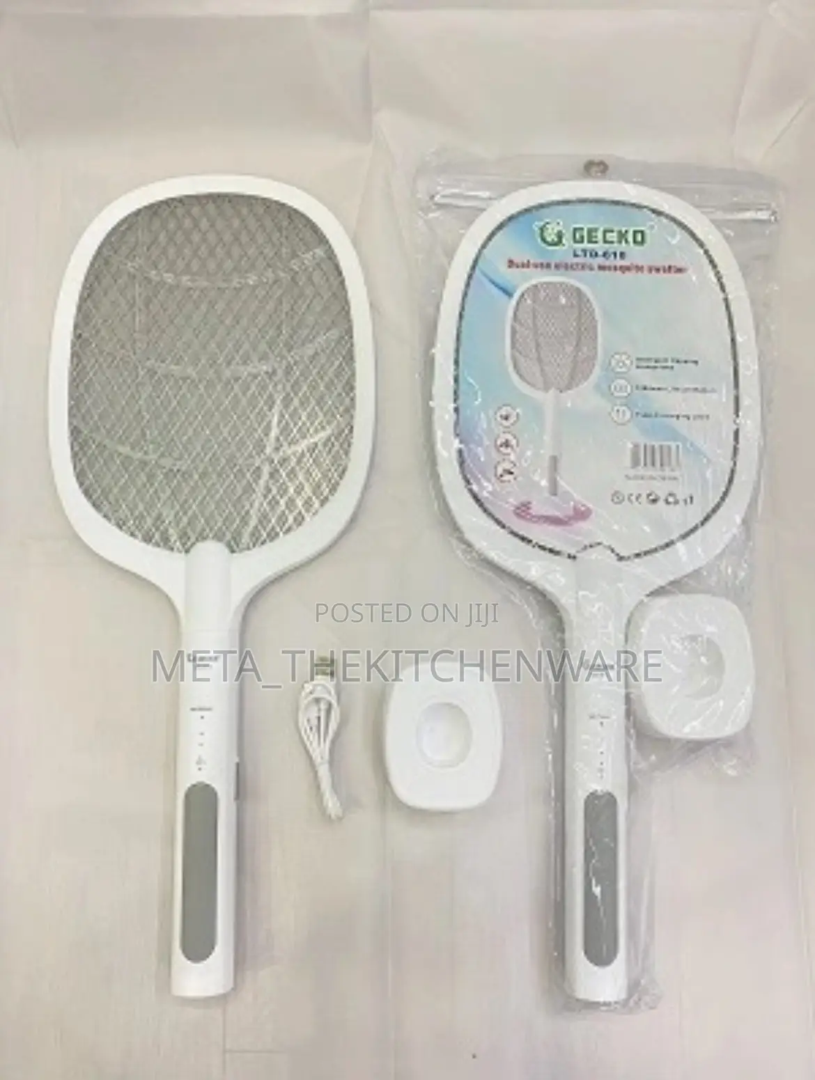 Gecko Rechargeable Electric Mosquito Fly Zapper Swatter
