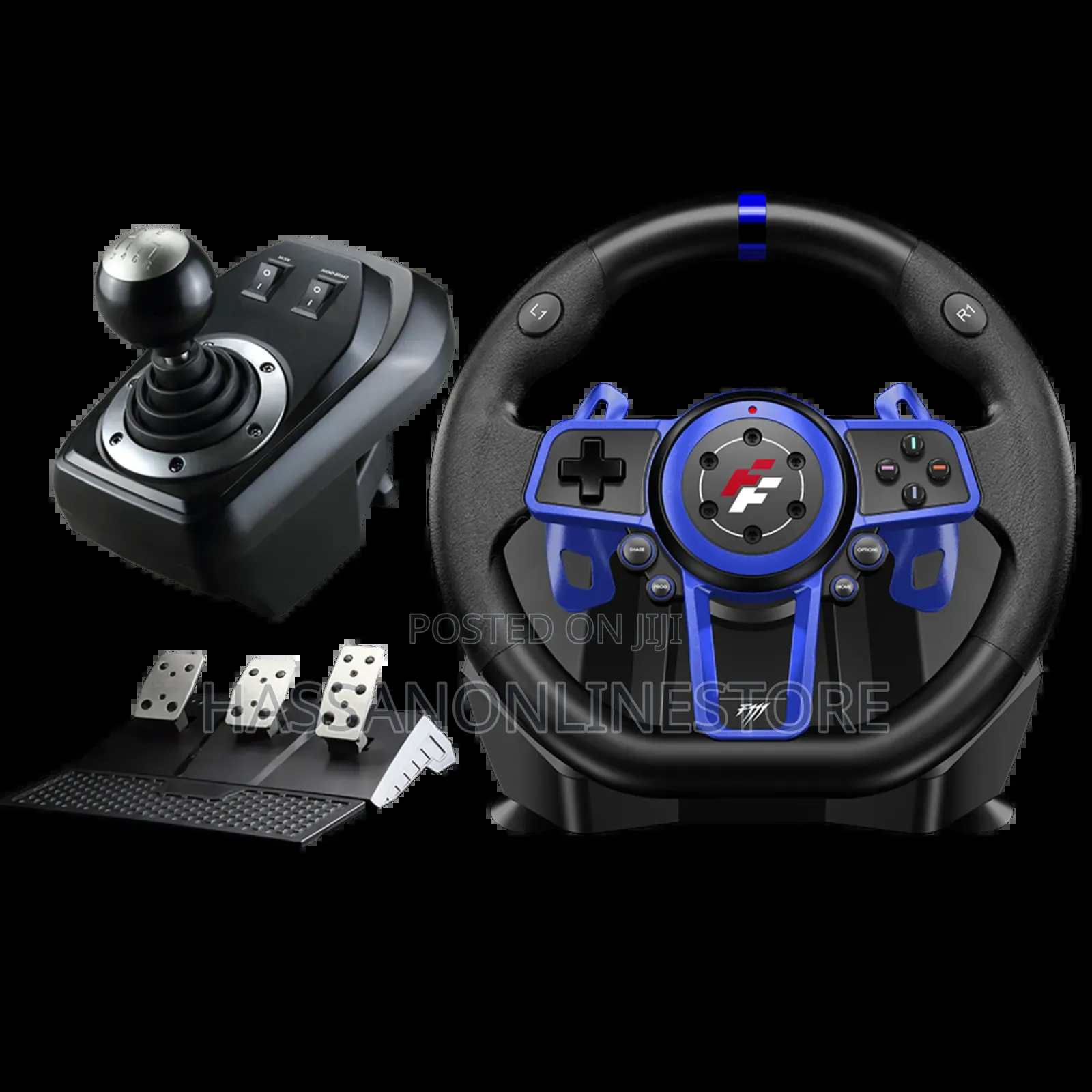 Suzuka Flashfire F111 Steering Wheel With 3 Pedals + Gearbox