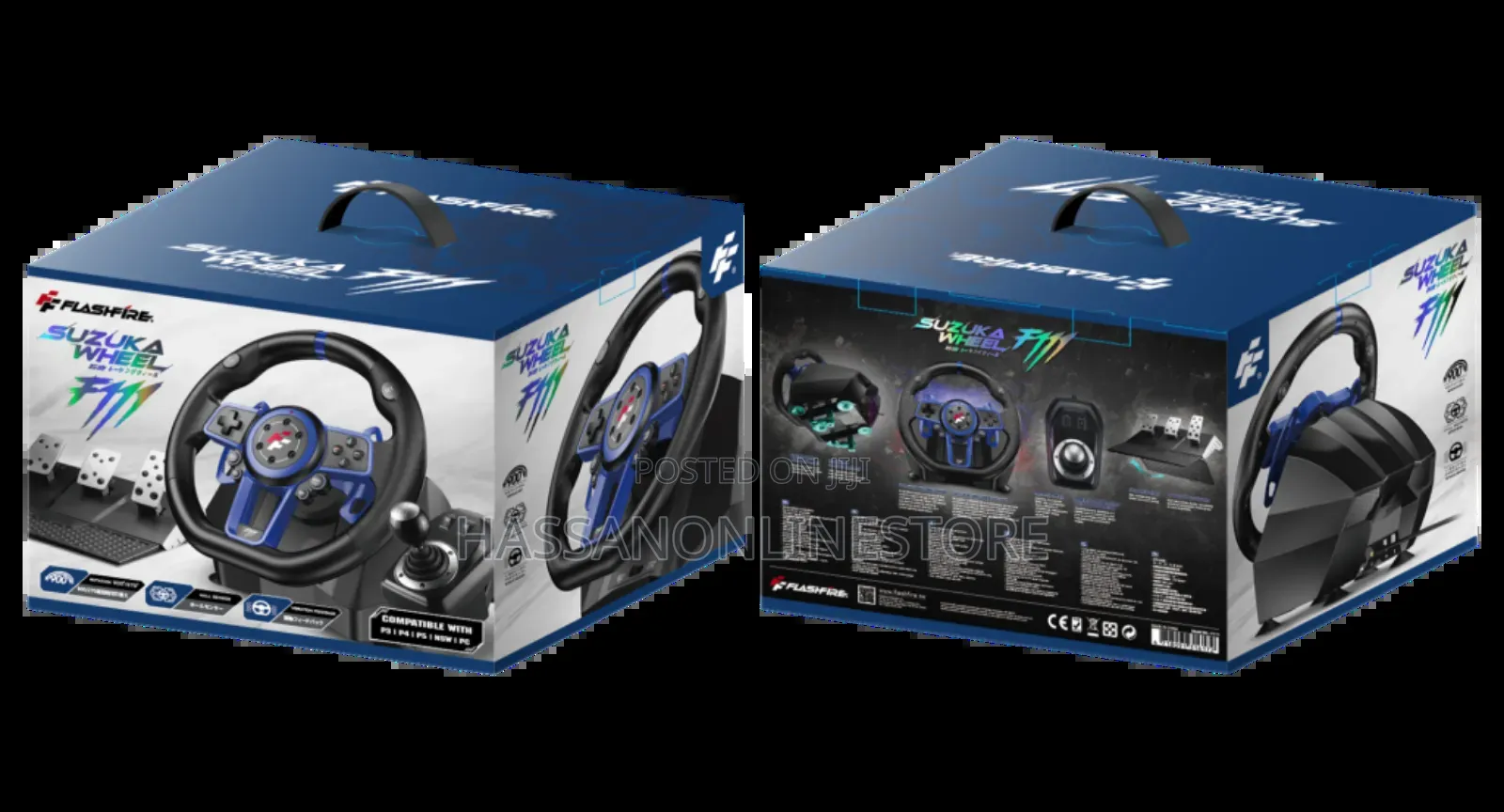 Suzuka Flashfire F111 Steering Wheel With 3 Pedals + Gearbox