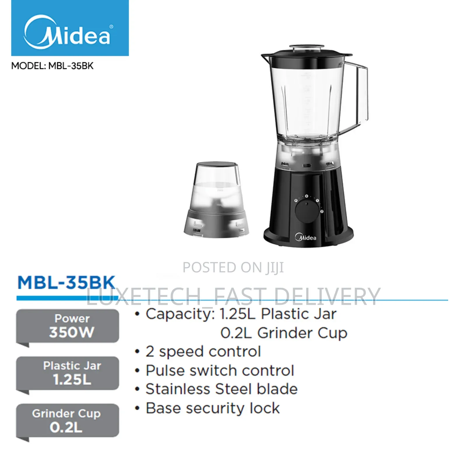 Midea Blender 1.25L With Grinder