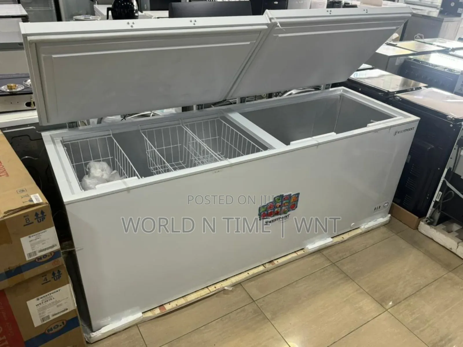 Westpoint WBEQ-7422.F2 Chest Freezer With 2 Doors, 670L
