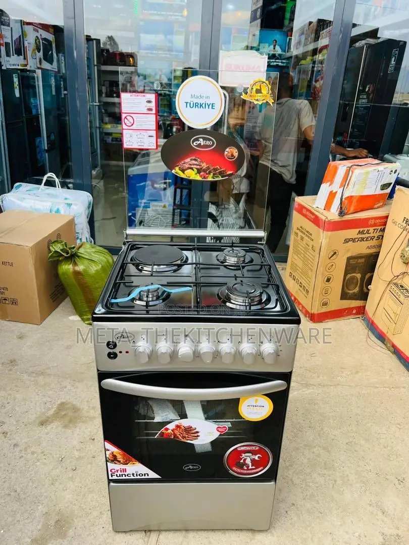 Aero Cooker 3 Gas + 1 Electric Hob + Electric Oven 60x60cm
