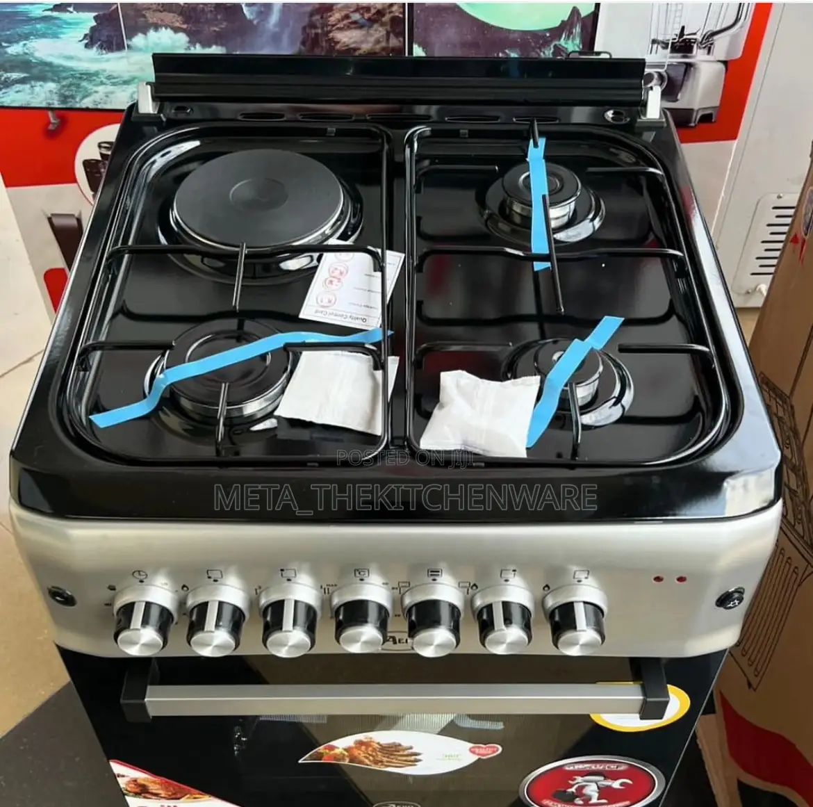 Aero Cooker 3 Gas + 1 Electric Hob + Electric Oven 60x60cm